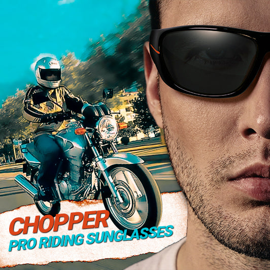 Anti Glare Glasses Chopper HD Lenses (Black Red Black)