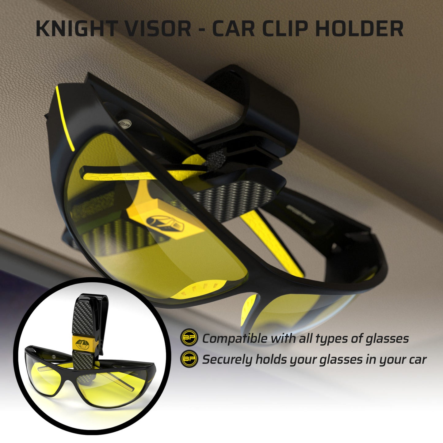 Anti Glare Glasses Chopper HD Lenses (Black Yellow Yellow)