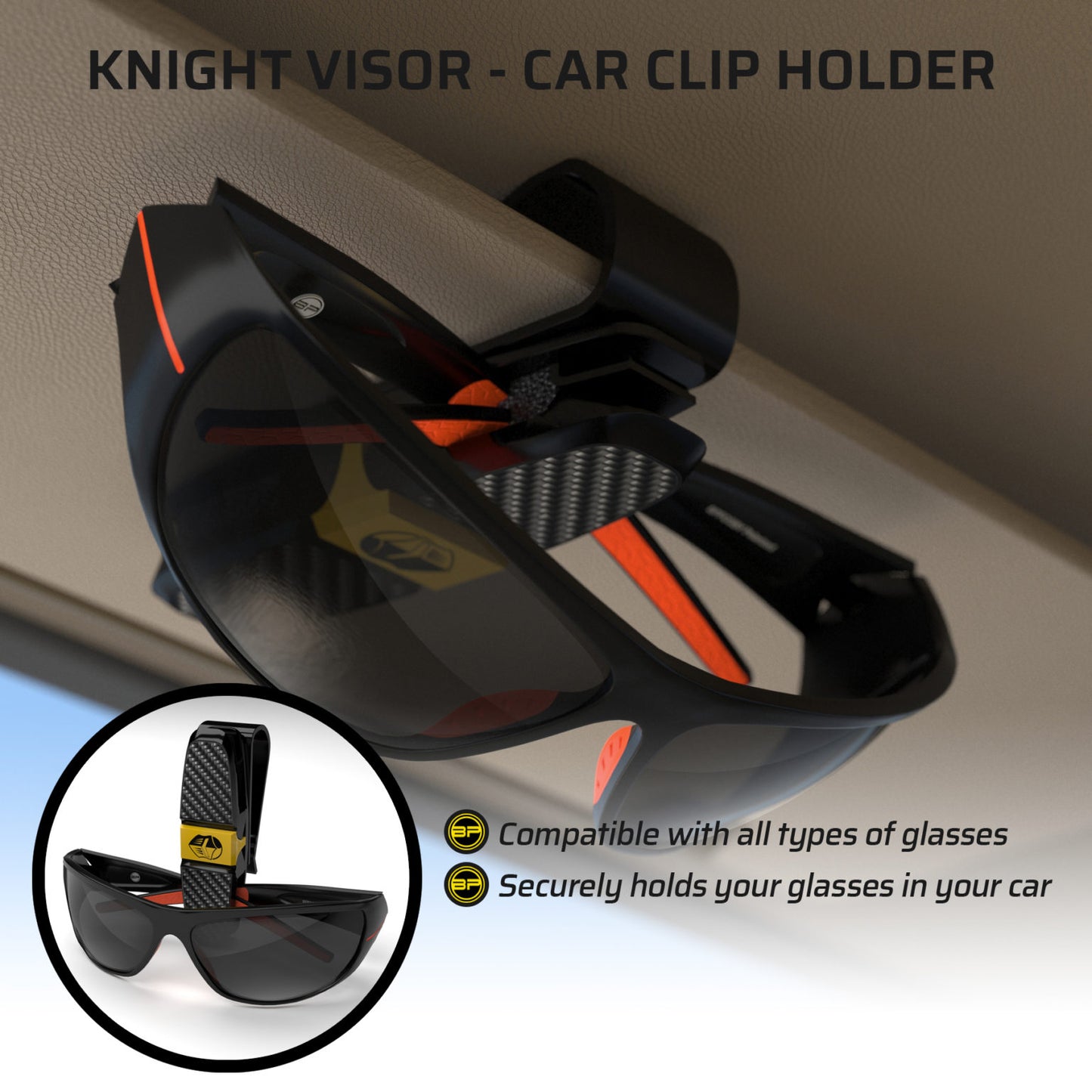 Anti Glare Glasses Chopper HD Lenses (Black Red Black)