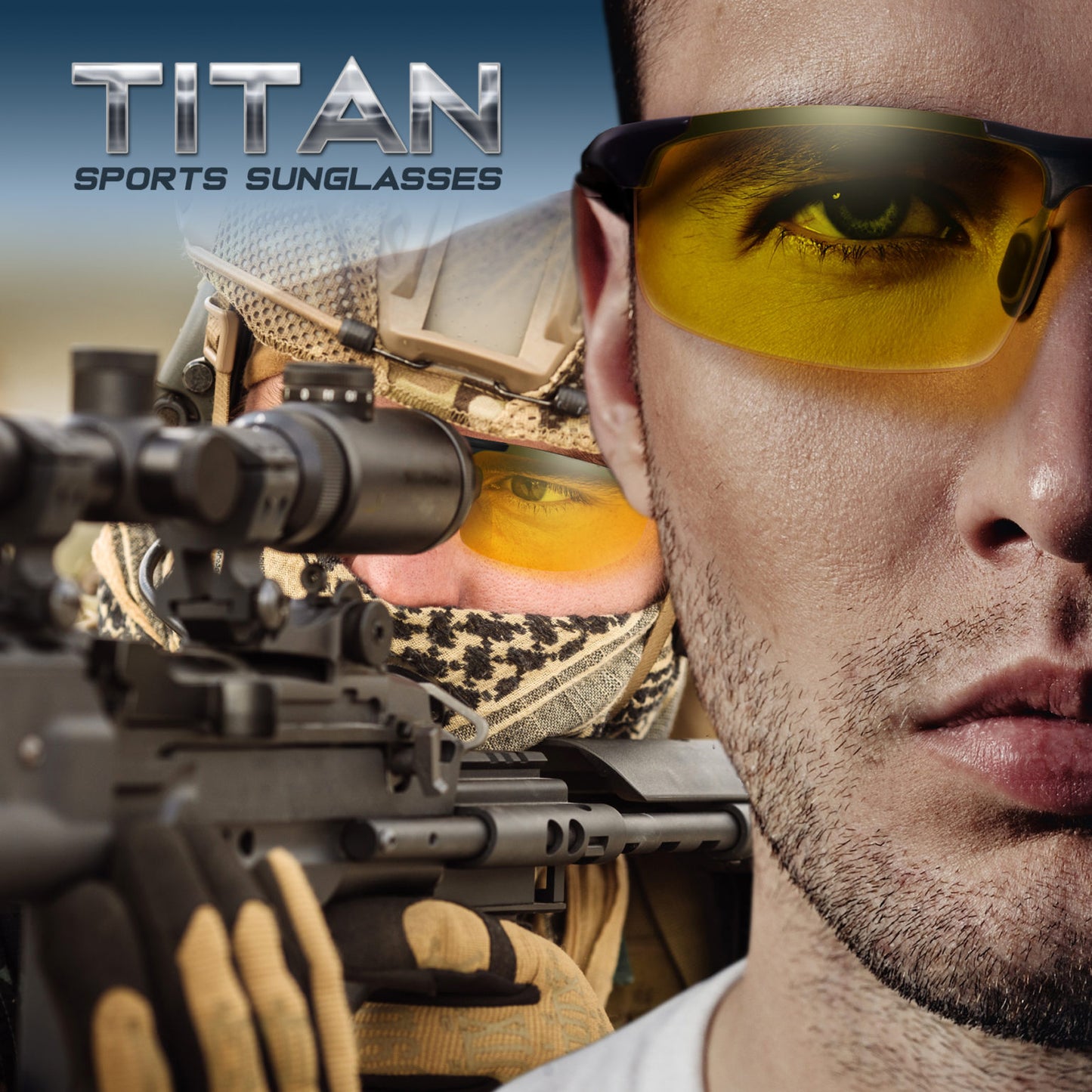 Safety Glasses Titan Outdoor Anti Fog Lenses (Black Yellow)