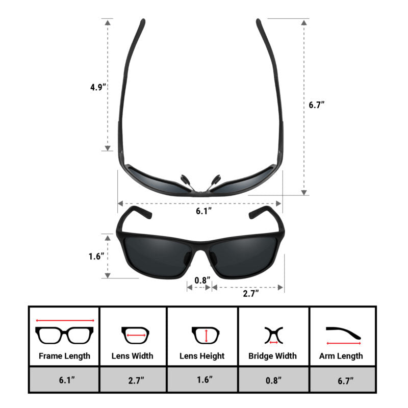 Classic Polarized Sunglasses Rally Unisex (Black Black)