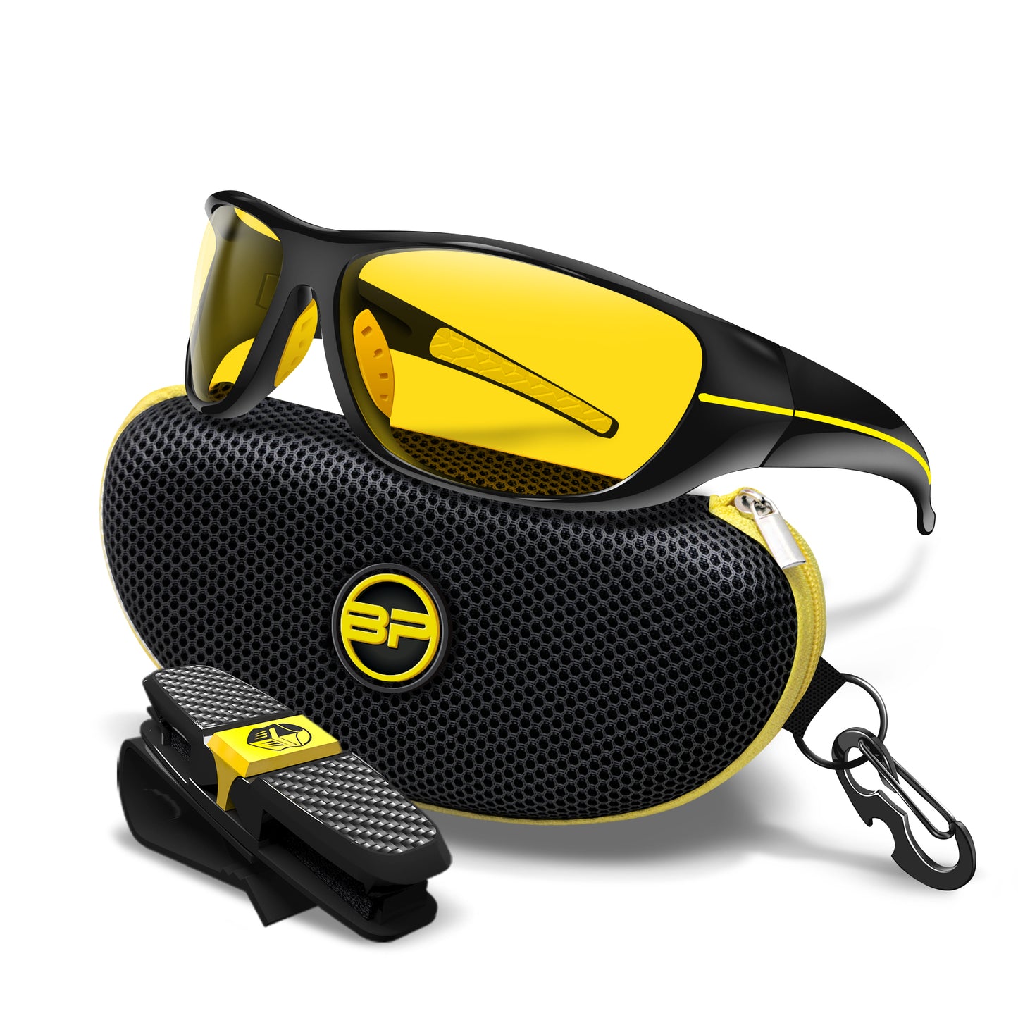 Glare Reducer Glasses Chopper HD Lenses (Black Yellow Yellow KV)