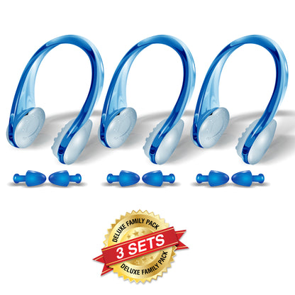 SWIMMING NOSECLIPS/EARPLUGS SET – Blue