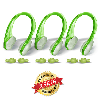 SWIMMING NOSECLIPS/EARPLUGS SET – Green