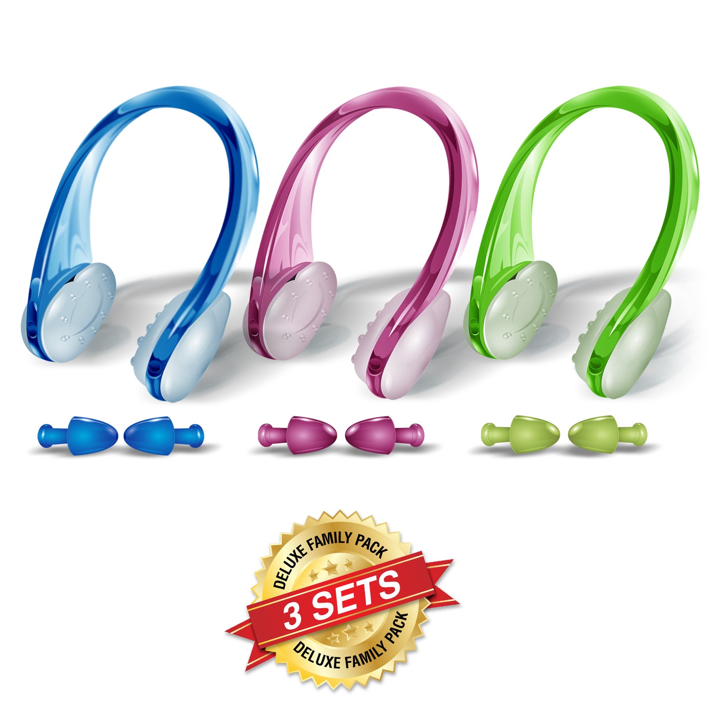 SWIMMING NOSECLIPS/EARPLUGS SET – Mix