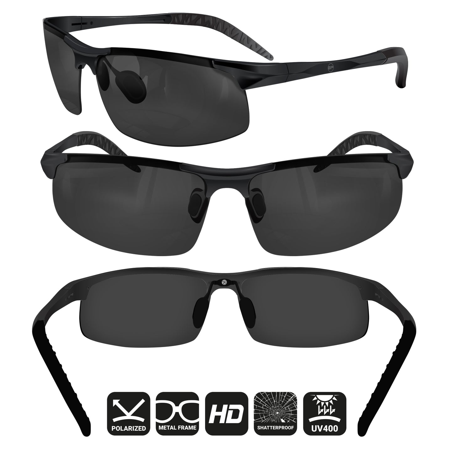 Safety Glasses Titan Outdoor Anti Fog Lenses (Black Black)