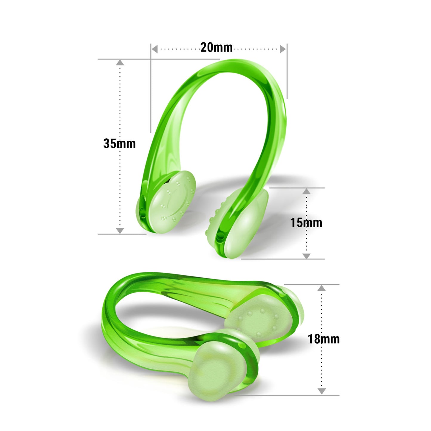 SWIMMING NOSECLIPS/EARPLUGS SET – Green