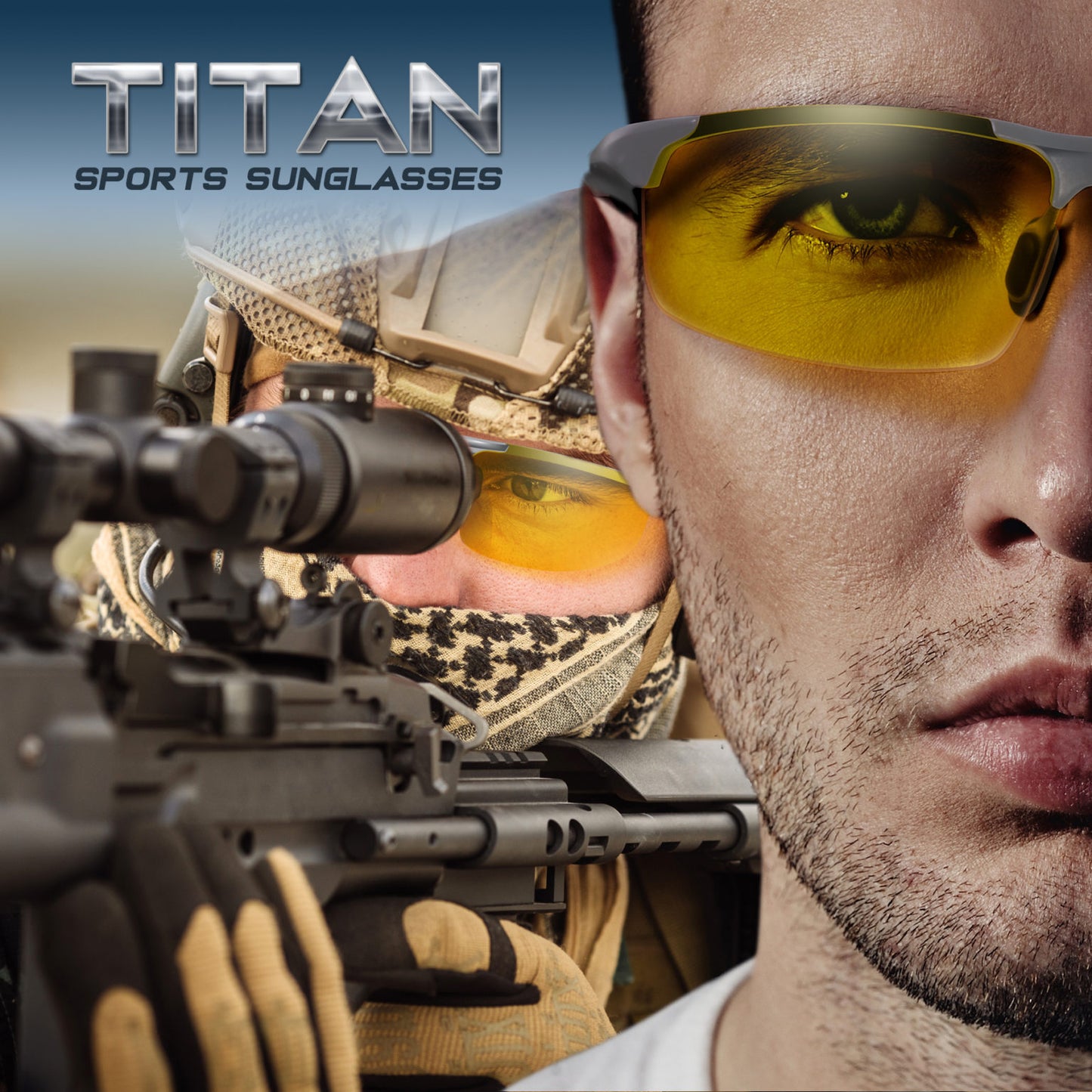 Safety Glasses Titan Outdoor Anti Fog Lenses (Silver Yellow)