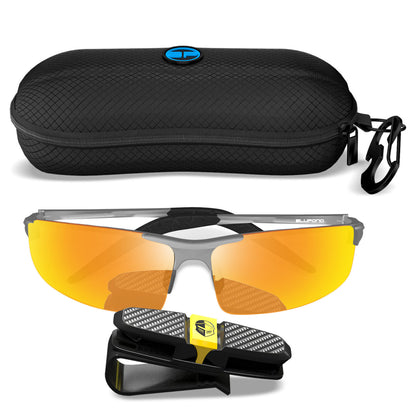 Polarized Sports Sunglasses Titan Orange Mirrored Lens