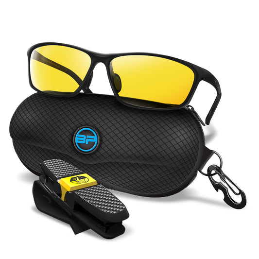 Classic Polarized Sunglasses Rally Unisex (Black Yellow)