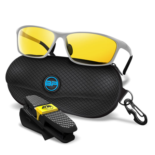 Classic Polarized Sunglasses Rally Unisex (Silver Yellow)