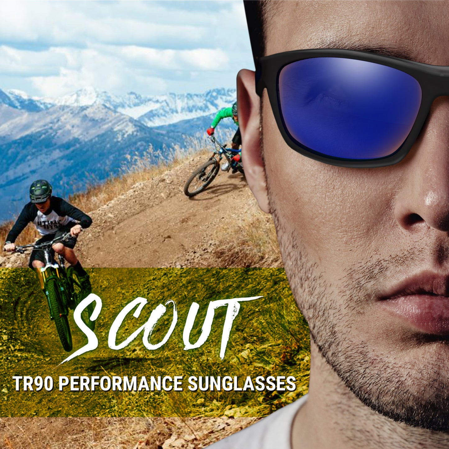 Sports Sunglasses Scout Lightweight UV400 (Dark Blue)