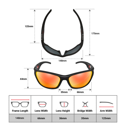 Sports Sunglasses Scout Lightweight UV400 (Orange Case)