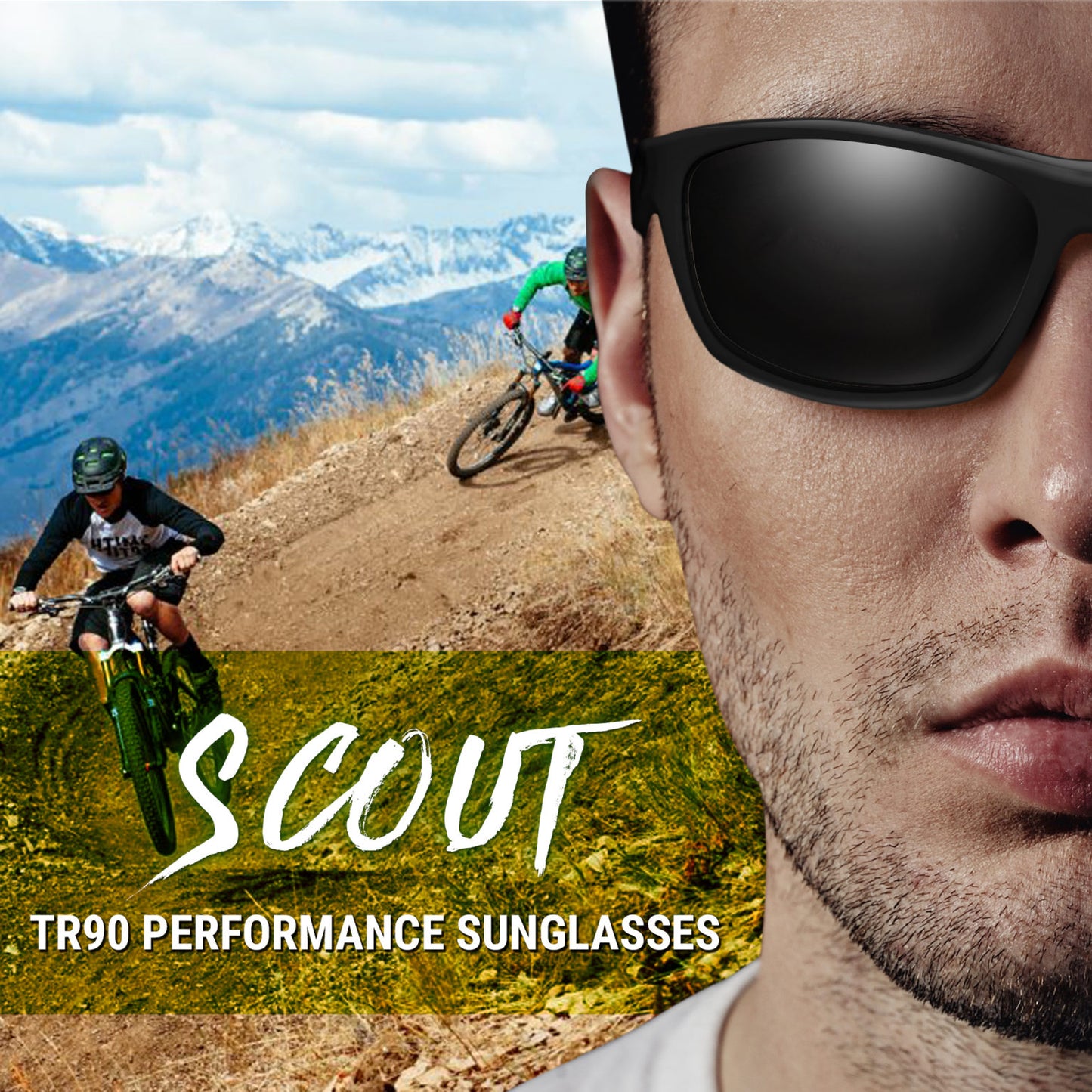 Sports Sunglasses Scout Lightweight UV400 (Black)