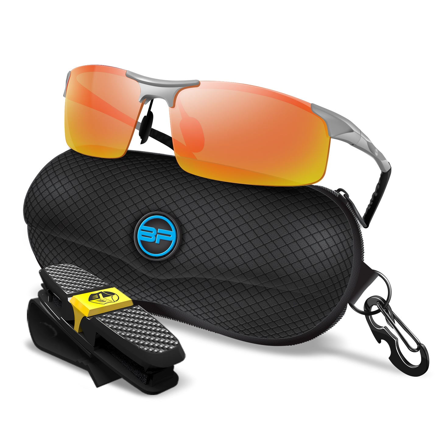 Polarized Sports Sunglasses Titan Orange Mirrored Lens