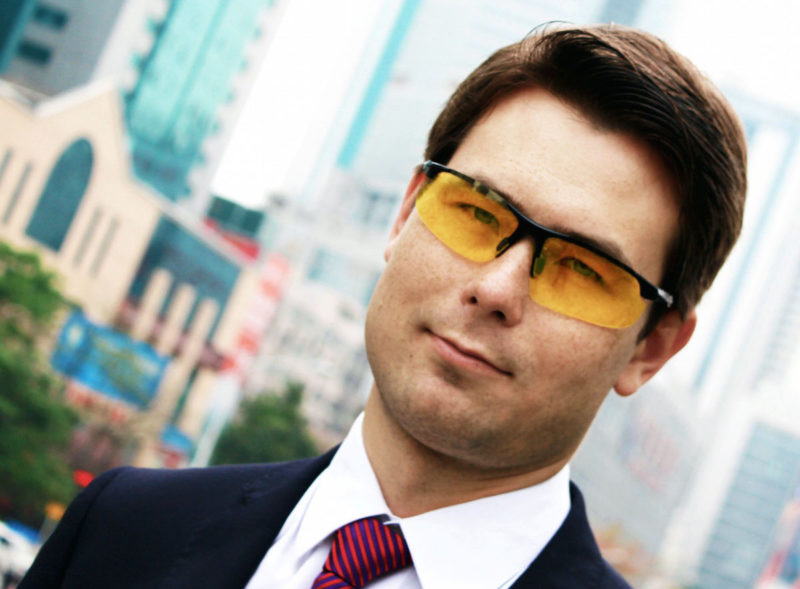 BLUPOND Night Driving & Sports Glasses - HD Yellow Vision For Maximum Clarity Unisex Visor Titanium Frame
